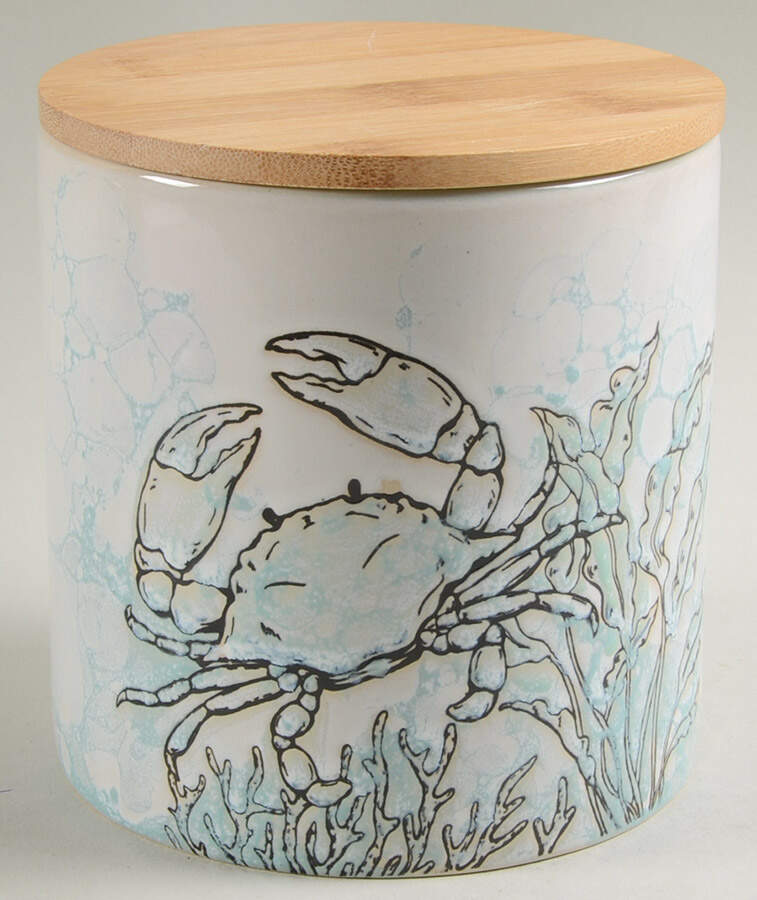 Sea Cove Island Medium Canister & Lid by Blue Sky-1