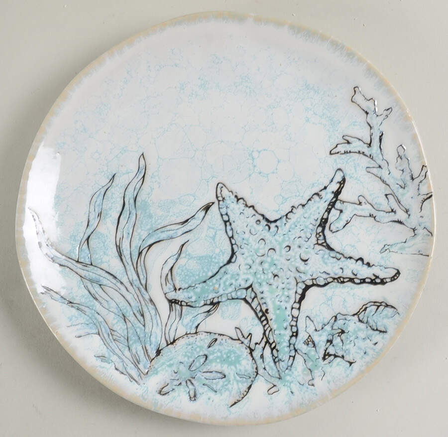 Sea Cove Island Salad Plate by Blue Sky-1