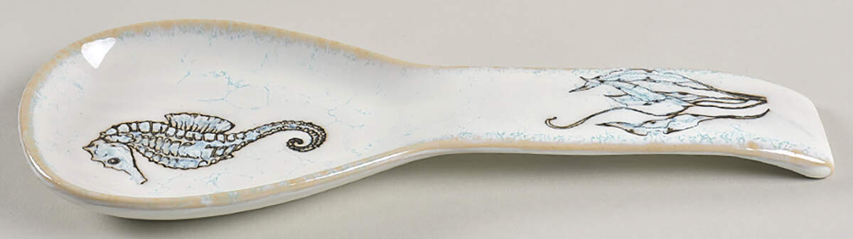 Sea Cove Island Spoon Rest/Holder (Holds 1 Spoon) by Blue Sky-1