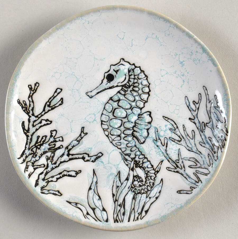 Sea Cove Island Appetizer Plate by Blue Sky-1