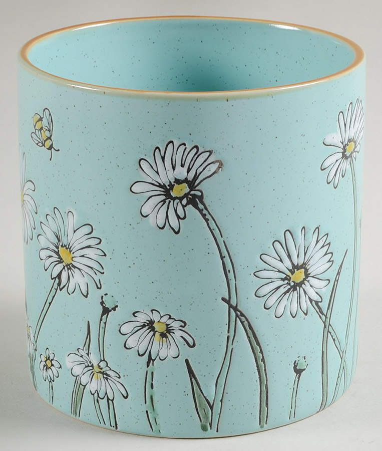Daisy Bee Field Medium Canister No Lid by Blue Sky-1