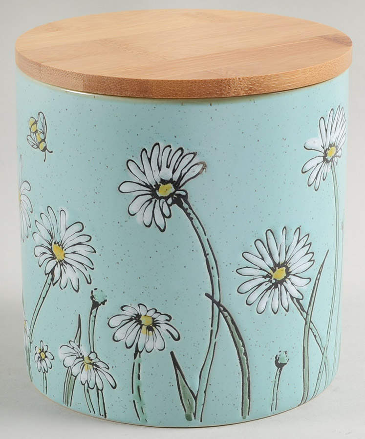 Daisy Bee Field Medium Canister & Lid by Blue Sky-1