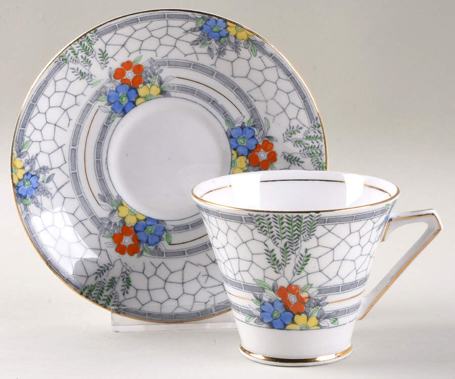 4023 Footed Cup & Saucer Set by Bell China-1