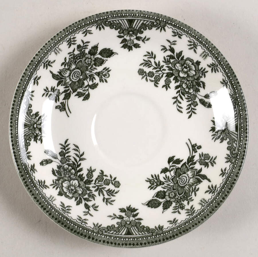 Asiatic Pheasants Green Saucer by Burgess & Leigh-1