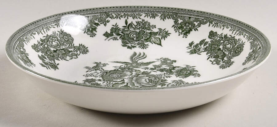 Asiatic Pheasants Green 9" Individual Pasta Bowl by Burgess & Leigh-1