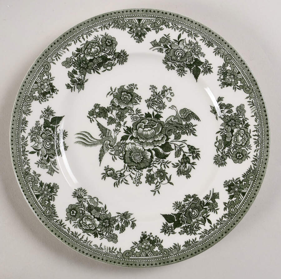 Asiatic Pheasants Green Luncheon Plate by Burgess & Leigh-1