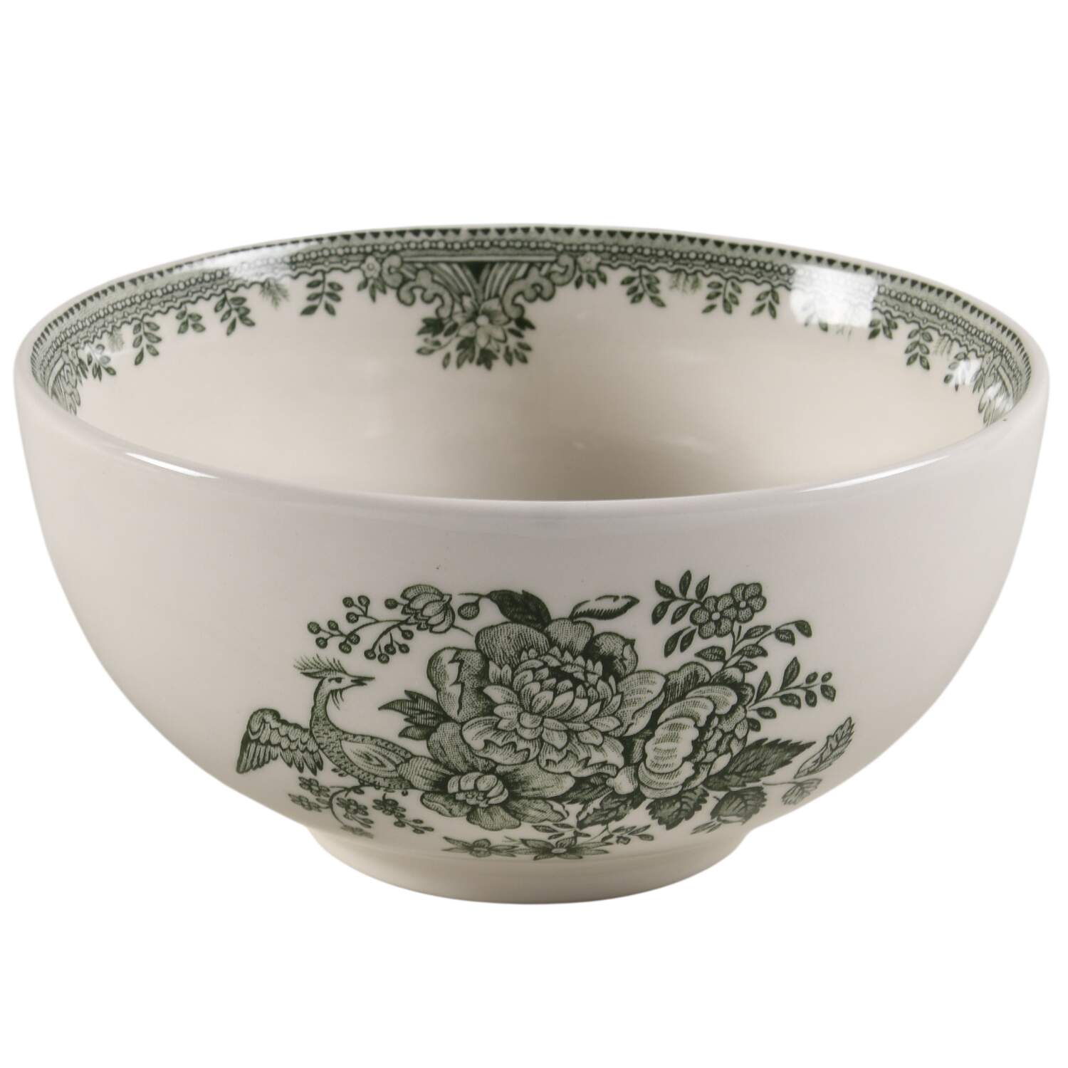 Asiatic Pheasants Green 6" Chinese Bowl by Burgess & Leigh-1