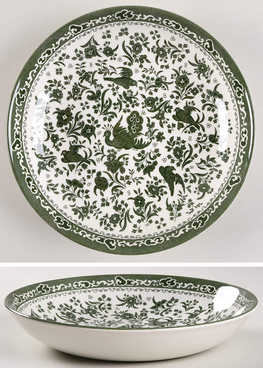 Regal Peacock Green 9" Individual Pasta Bowl by Burgess & Leigh-1
