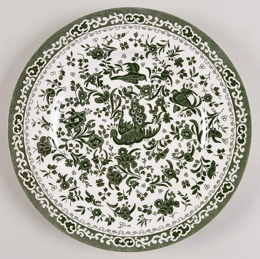 Regal Peacock Green Luncheon Plate by Burgess & Leigh-1