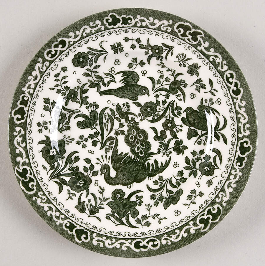 Regal Peacock Green Dessert/Pie Plate by Burgess & Leigh-1