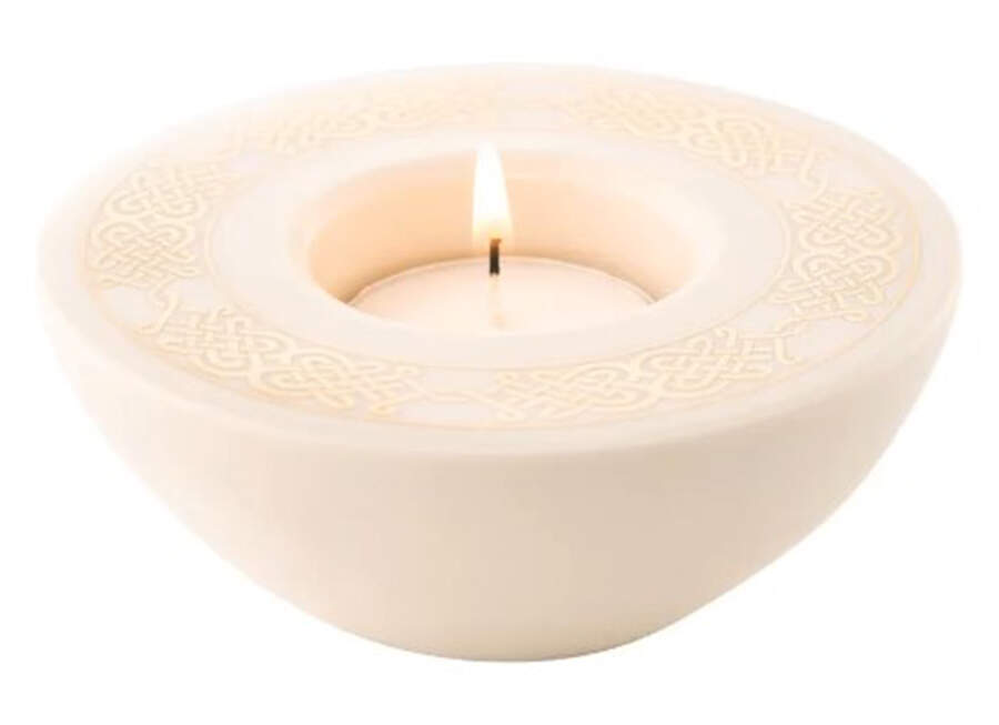 Celtic Gold Votive Candleholder by Belleek Pottery (Ireland)-1