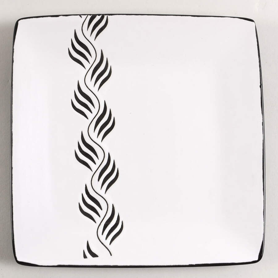Black Flame Salad Plate by Baum Brothers-1