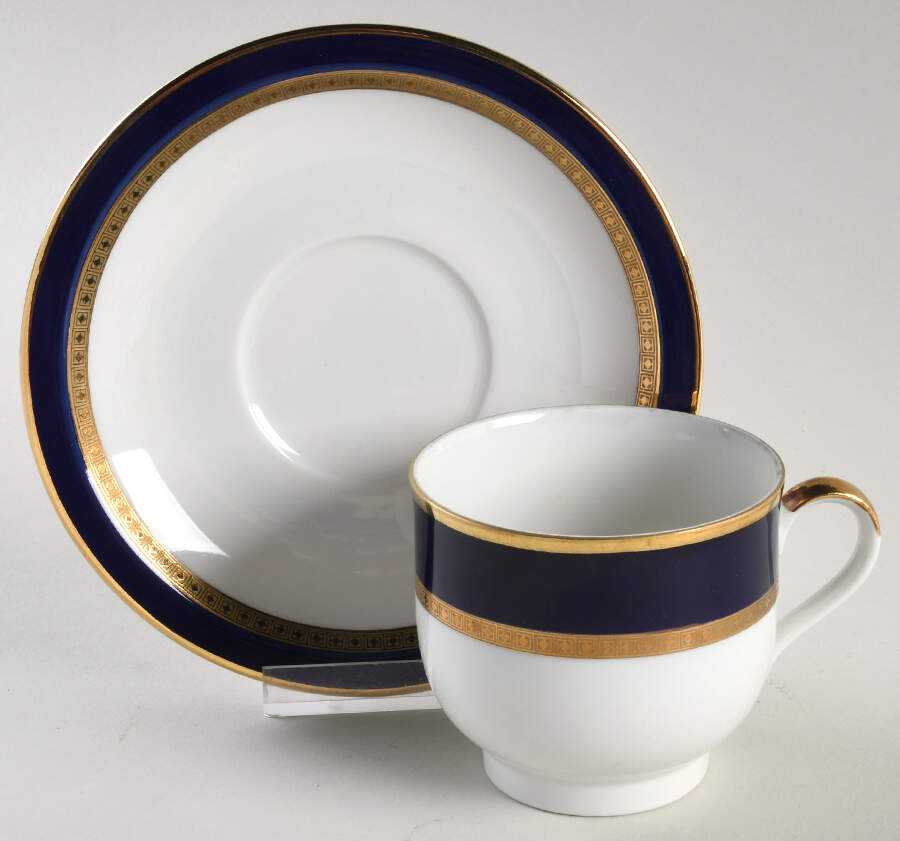 BTH305 Footed Cup & Saucer Set by Bareuther & Co-1