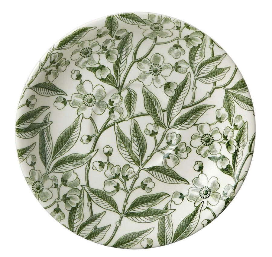 Green Prunus Saucer by Burgess & Leigh-1