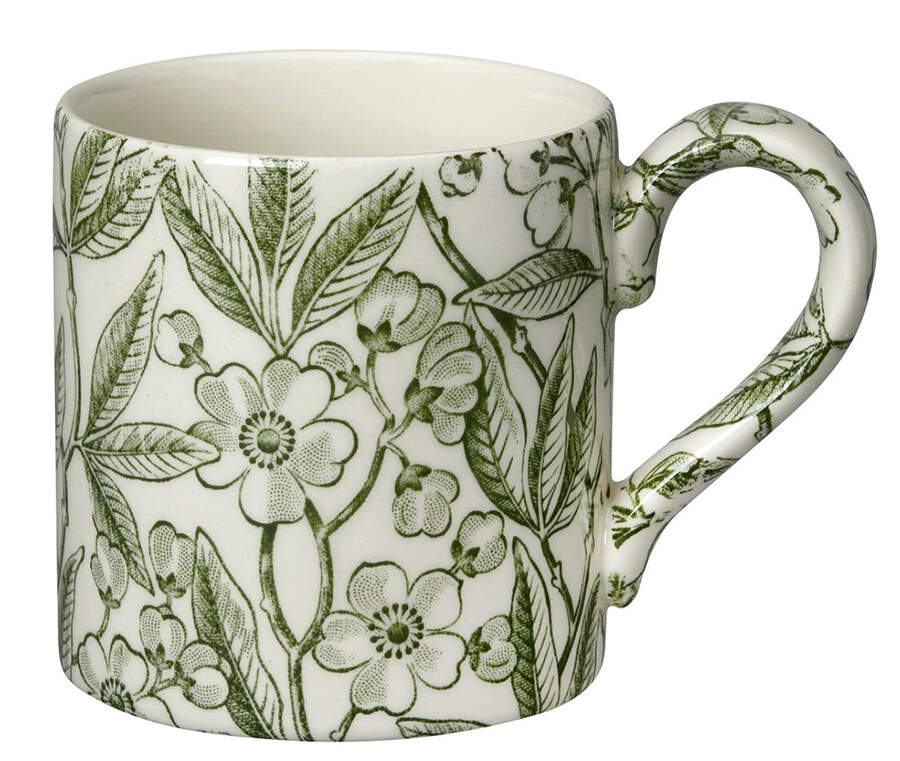 Green Prunus Mug by Burgess & Leigh-1
