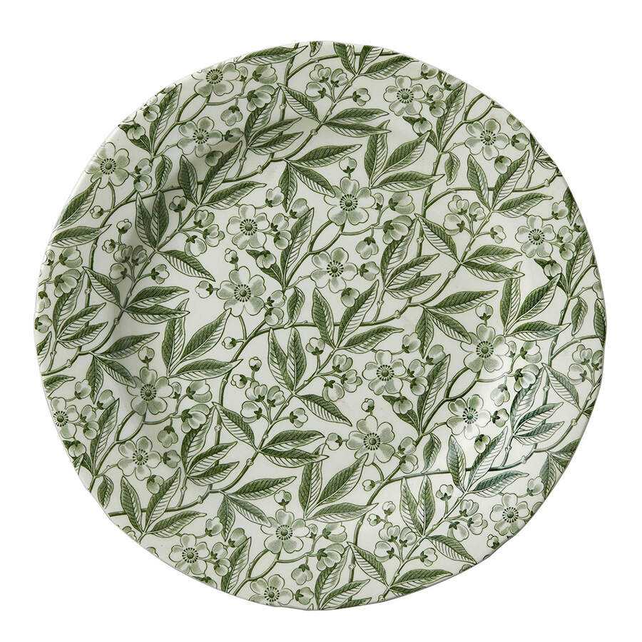 Green Prunus Dinner Plate by Burgess & Leigh-1