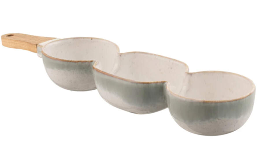 Tivoli Divided Snack Server by Belleek Pottery (Ireland)-1