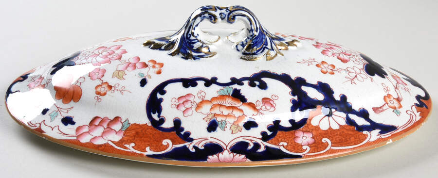 New Chusan Lid for Oval Vegetable by Booths-1