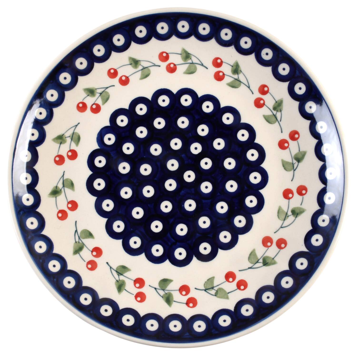 Peacock Cherries Dinner Plate by BOLESLAWIEC-1