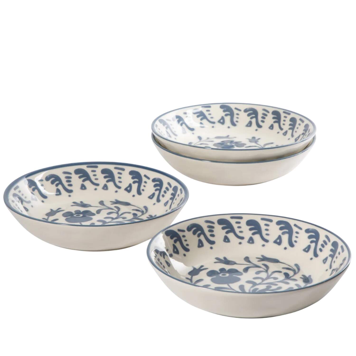 Valencia Flor-Blue Iris Individual Dinner Bowl by Bloomhouse China-1