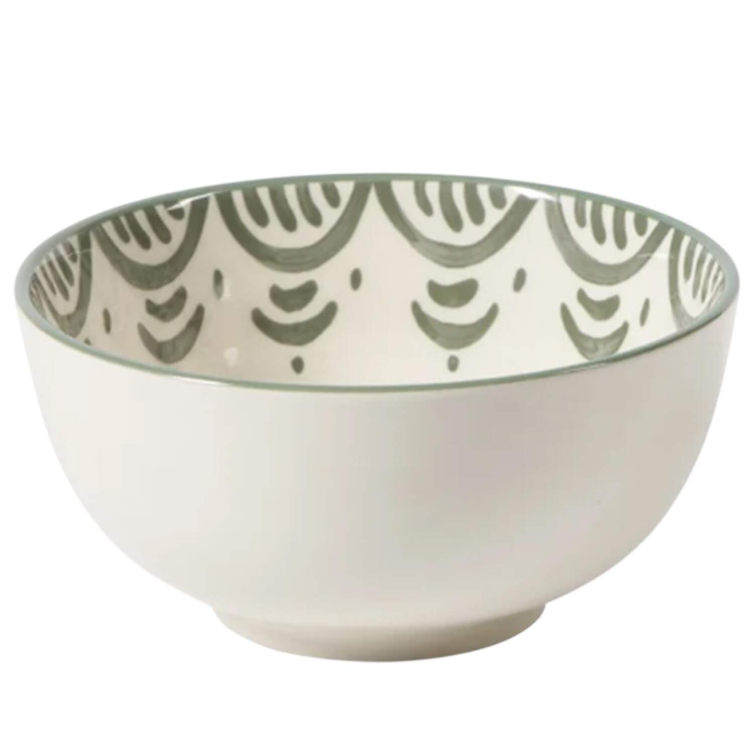 Valencia Flor-Fern Green Coupe Cereal Bowl by Bloomhouse China-1