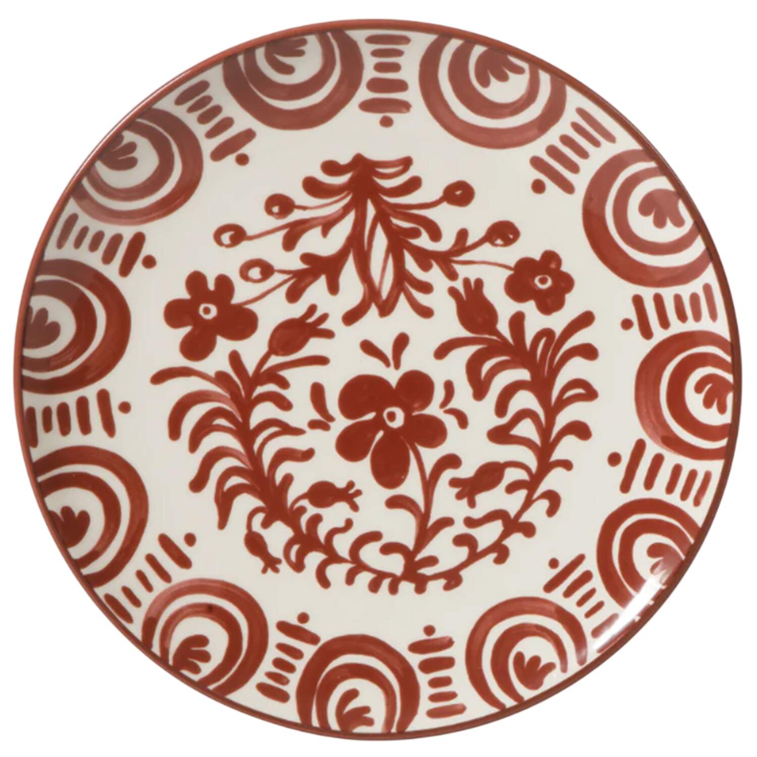 Valencia Flor-Pomegranate Red Salad/Dessert Plate by Bloomhouse China-1