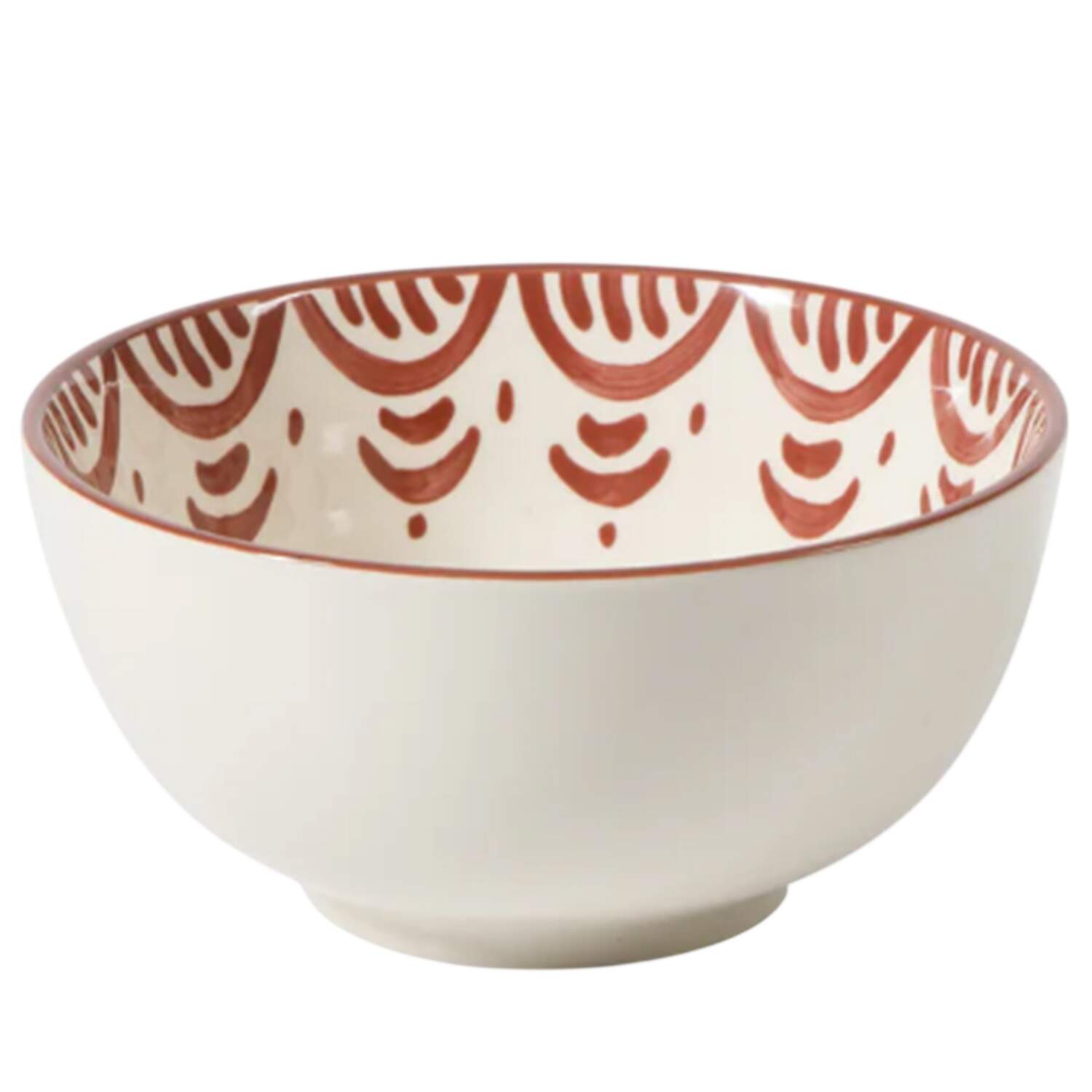 Valencia Flor-Pomegranate Red Coupe Cereal Bowl by Bloomhouse China-1