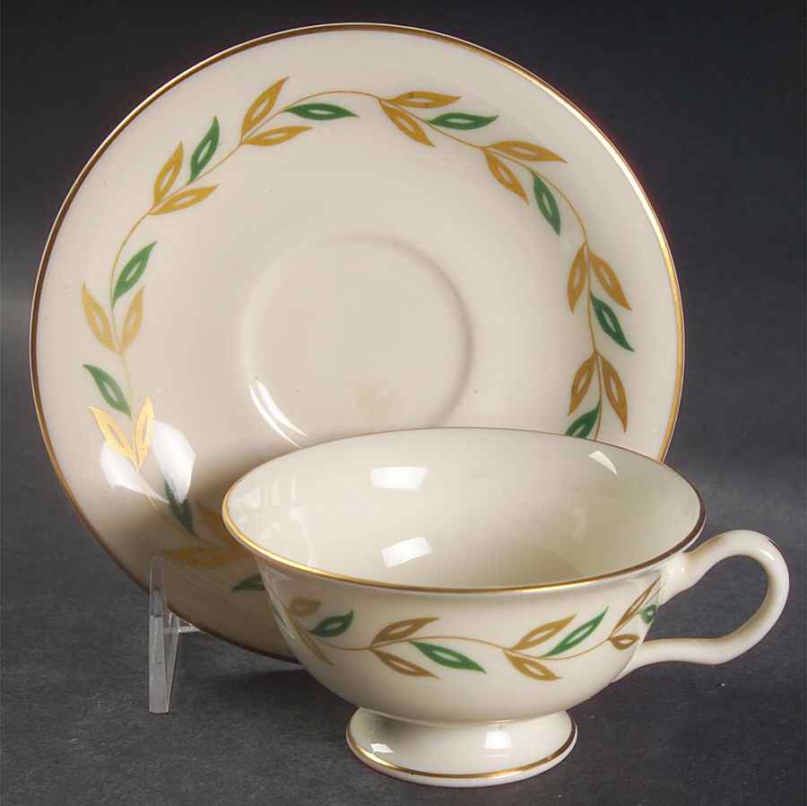 Alberta Footed Cup & Saucer Set by Castleton (USA)-1