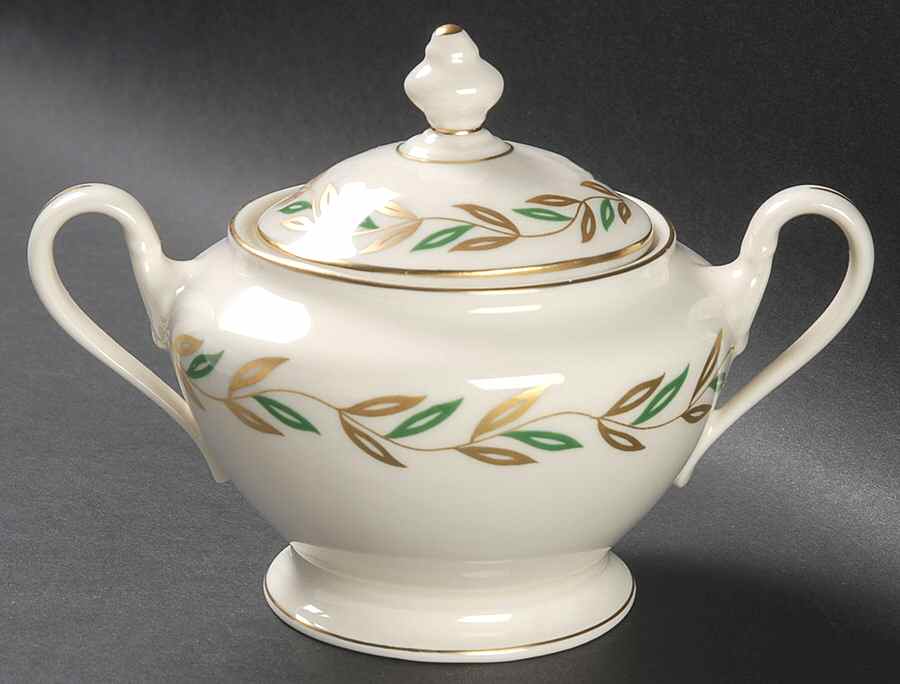 Alberta Sugar Bowl & Lid by Castleton (USA)-1