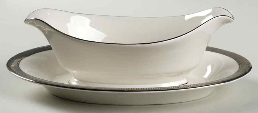 Andante Gravy Boat with Attached Underplate by Castleton (USA)-1
