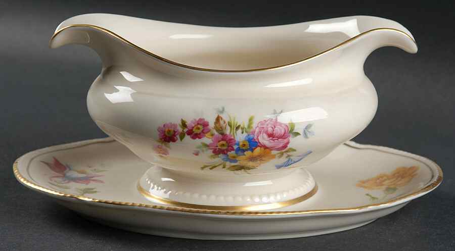 Ascona Gravy Boat with Attached Underplate by Castleton (USA)-1