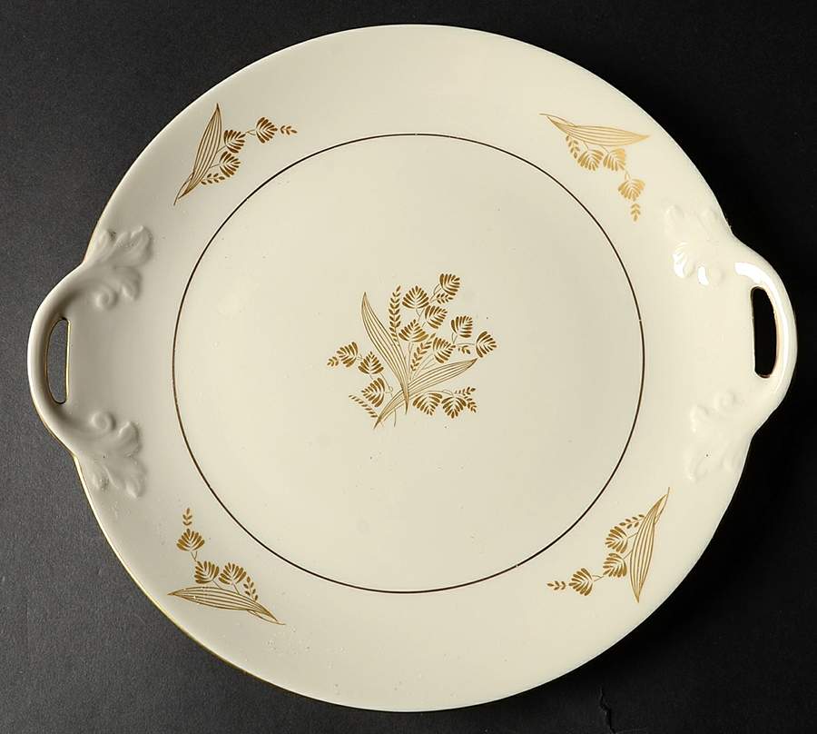 Autumn Lea Handled Cake Plate by Castleton (USA)-1