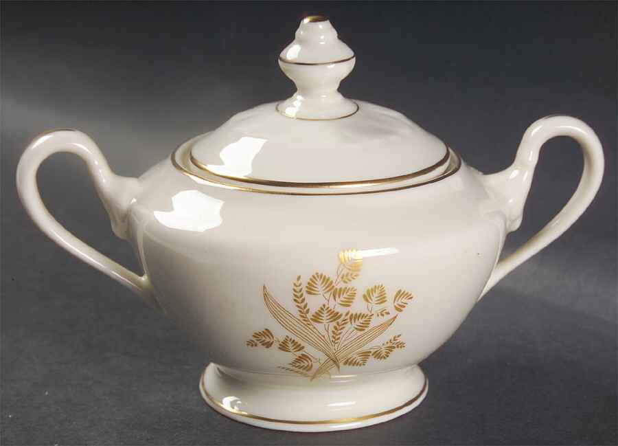 Autumn Lea Sugar Bowl & Lid by Castleton (USA)-1