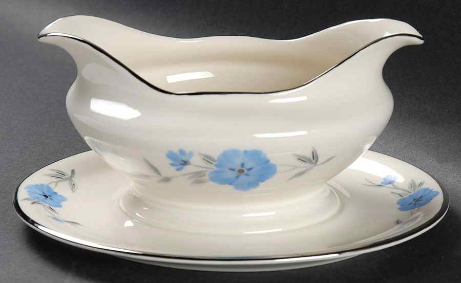 Beatrice Gravy Boat with Attached Underplate by Castleton (USA)-1