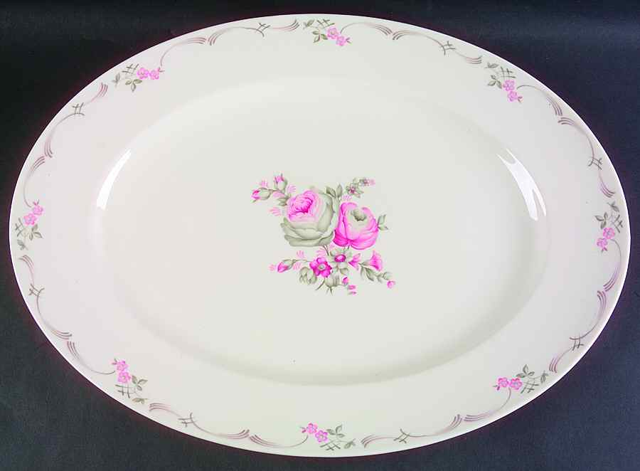 Belrose 18" Oval Serving Platter by Castleton (USA)-1