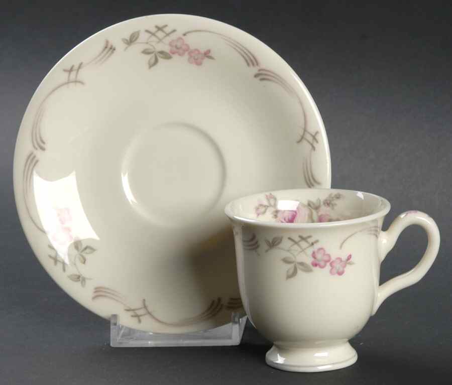 Belrose Flat Demitasse Cup & Saucer Set by Castleton (USA)-1