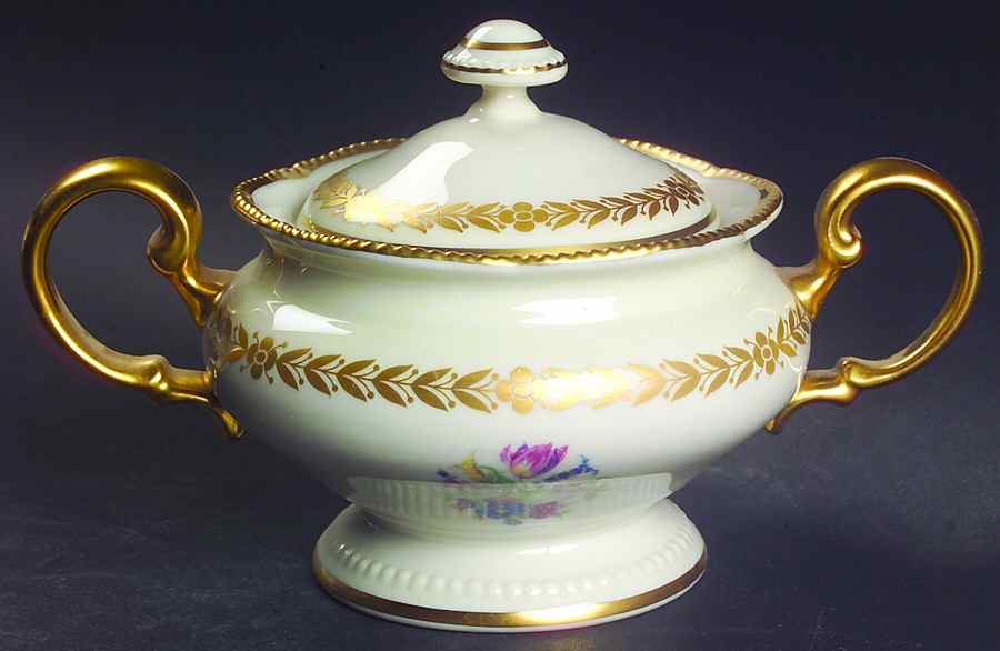 Bellwood Ivory Sugar Bowl & Lid by Castleton (USA)-1