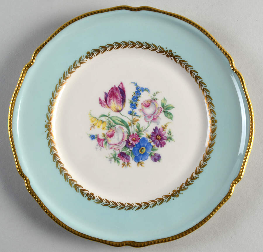 Bellwood Turquoise Luncheon Plate by Castleton (USA)-1