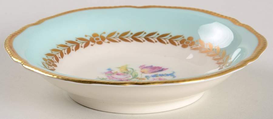 Bellwood Turquoise Fruit/Dessert (Sauce) Bowl by Castleton (USA)-1