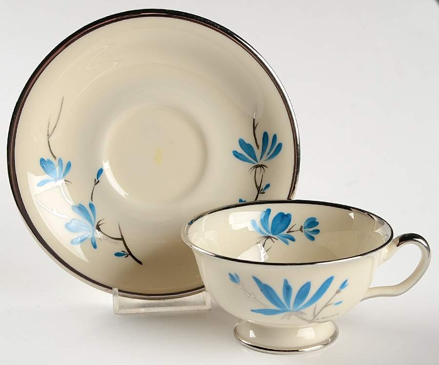 Berkeley Footed Cup & Saucer Set by Castleton (USA)-1