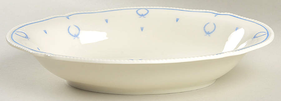 Blue Bow 11" Oval Vegetable Bowl by Castleton (USA)-1