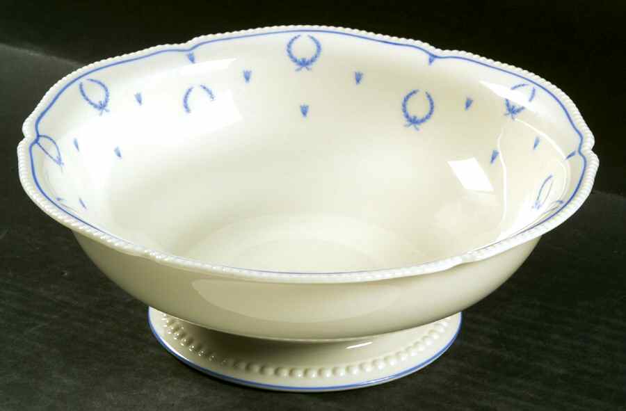 Blue Bow 9" Round Vegetable Bowl by Castleton (USA)-1