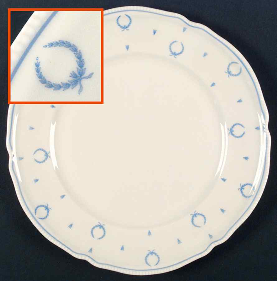Blue Bow Dinner Plate by Castleton (USA)-1