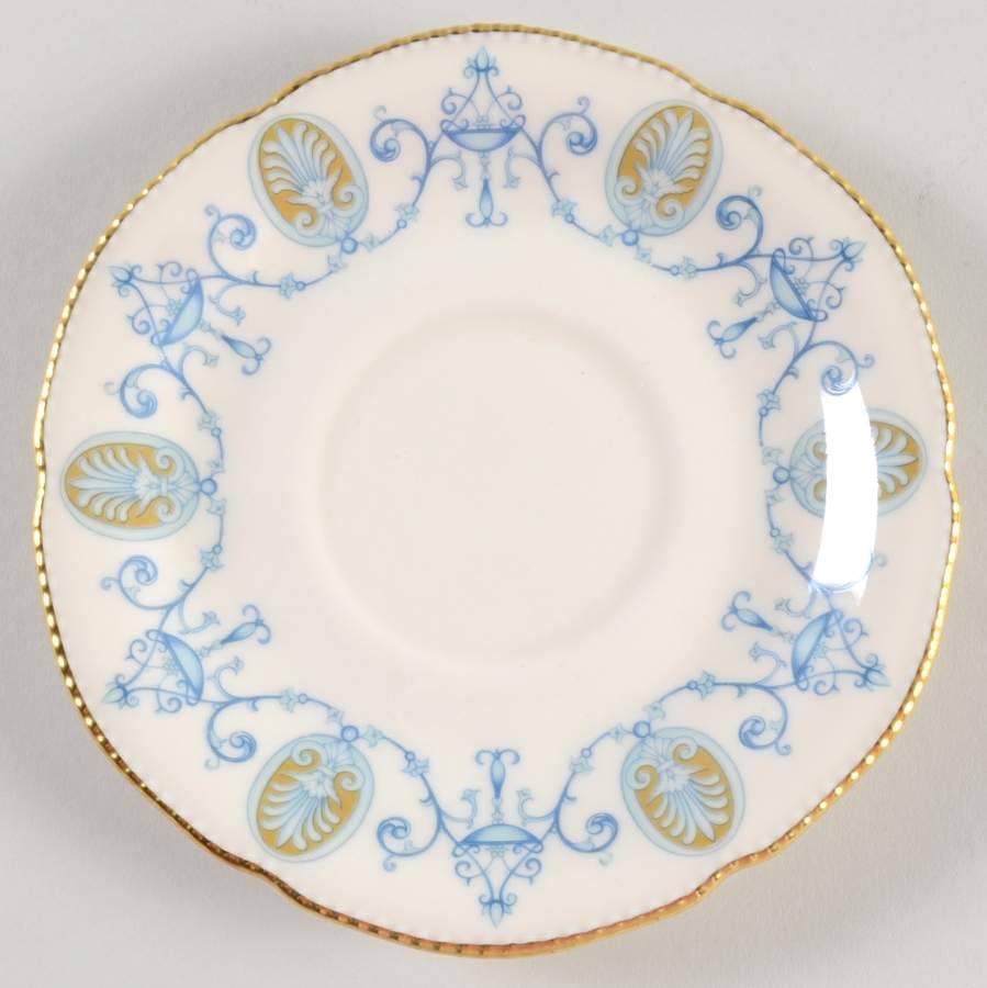 Blue Medallion Saucer by Castleton (USA)-1