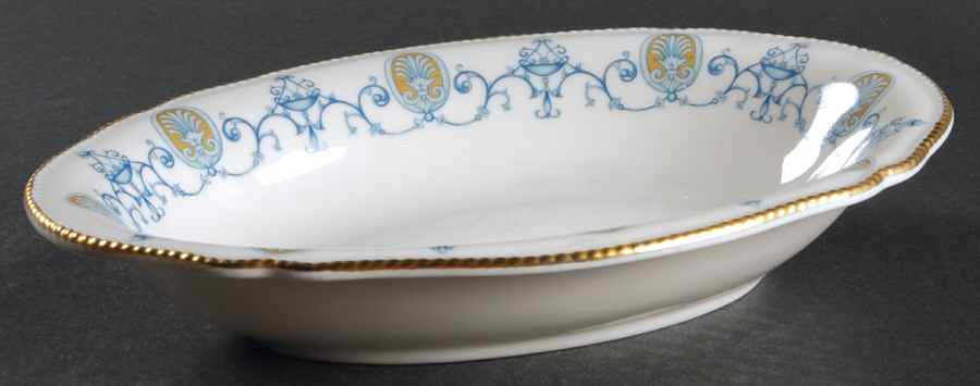 Blue Medallion 10" Oval Vegetable Bowl by Castleton (USA)-1