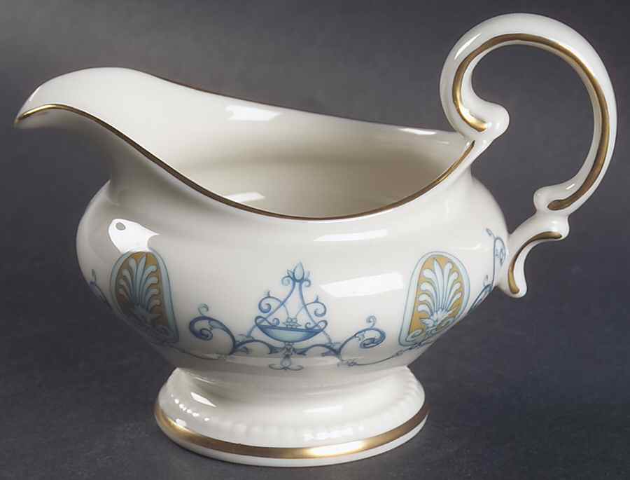 Blue Medallion Creamer by Castleton (USA)-1