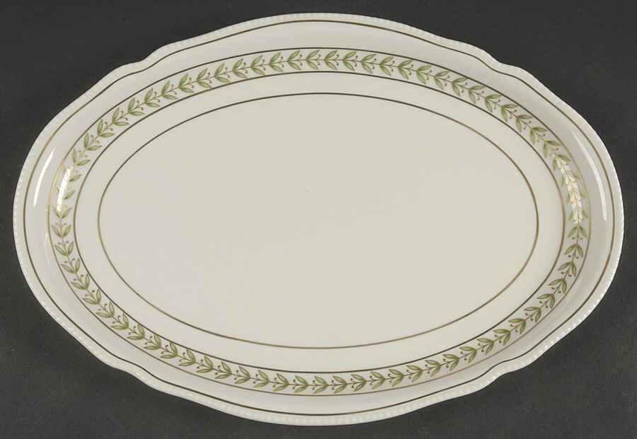 Bristol Green 13" Oval Serving Platter by Castleton (USA)-1