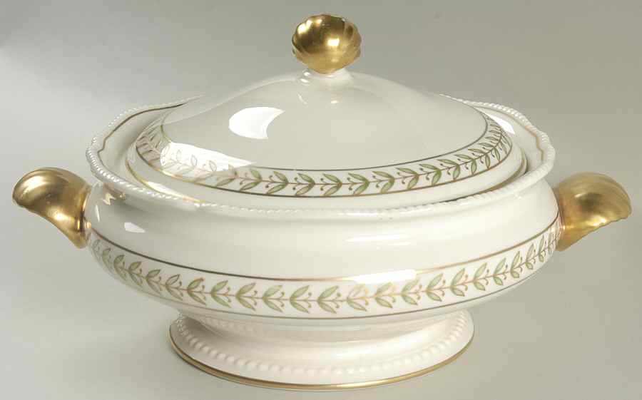 Bristol Green Round Covered Vegetable by Castleton (USA)-1