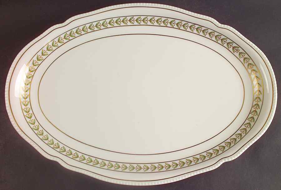 Bristol Green 16" Oval Serving Platter by Castleton (USA)-1