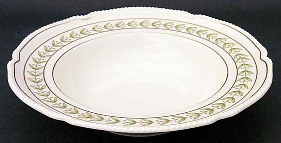 Bristol Green Rim Soup Bowl by Castleton (USA)-1